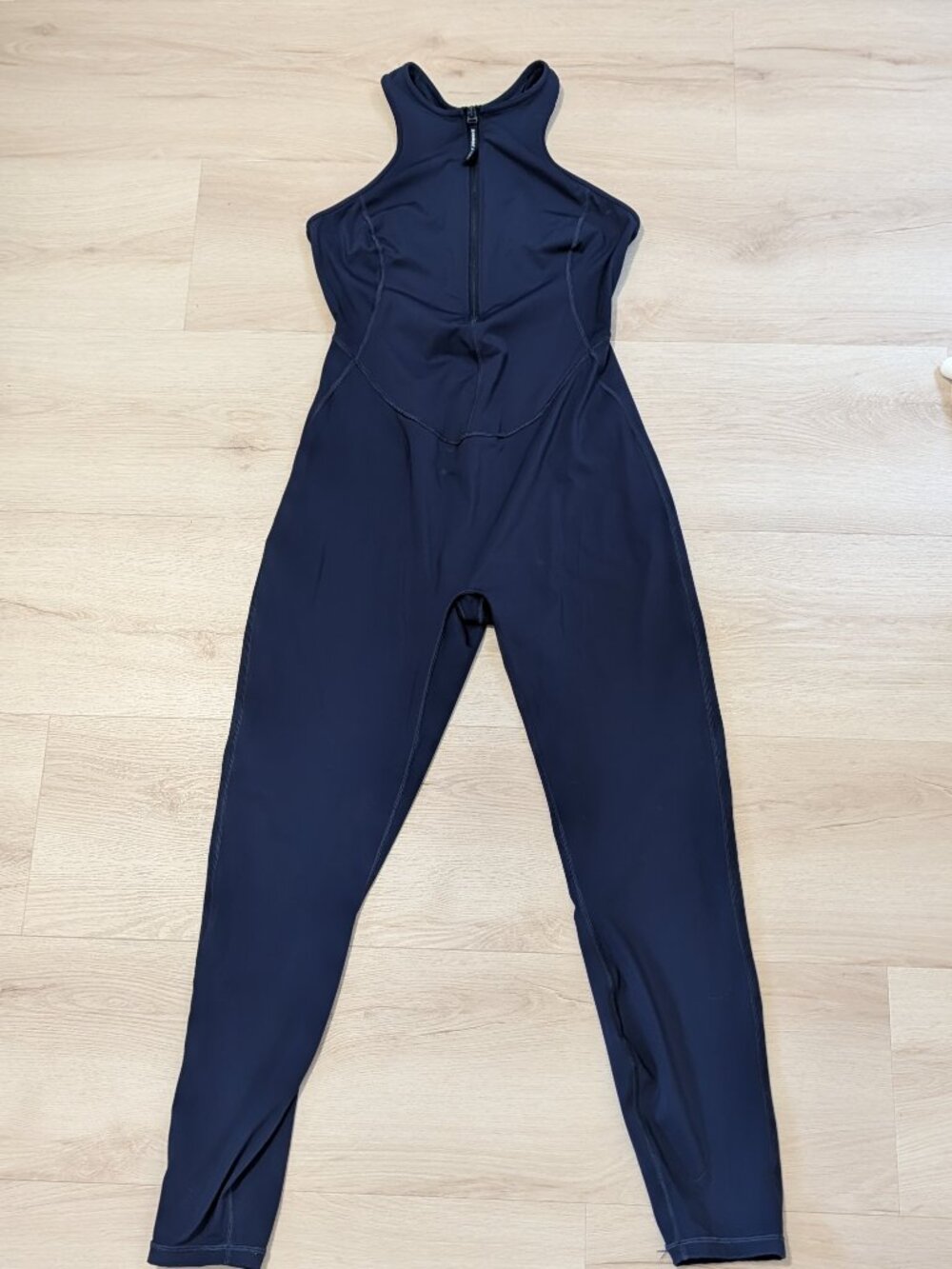 Savage X Fenty Navy Hotline Jumpsuit Zip Front Active Bodysuit (No Size Tag) S/M